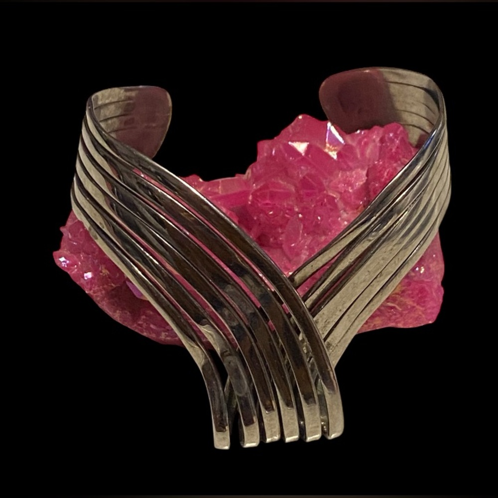 Unique Twisted Metal Cuff Bracelet #6391 - Picture 2 of 10